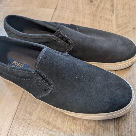 Polo Ralph Lauren Men Slip On Shoes Size 9.5 Suede Vaughn Slip II - Picture 1 of 8